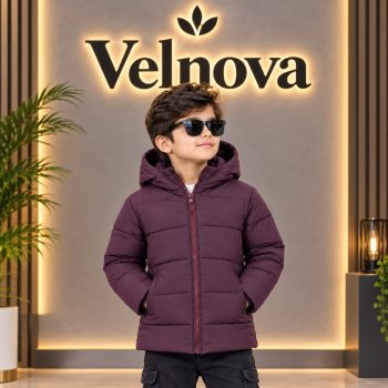 🧥 Premium Kids Winter Padded Jacket ❄️dark plum