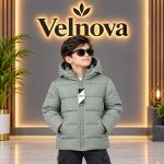 Premium Kids Winter Padded Jacket  light olive