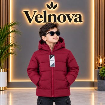 Premium Kids Winter Padded Jacket  wine red