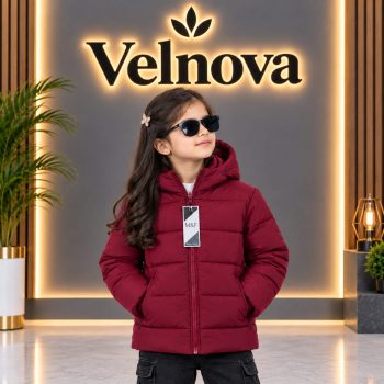 🧥 Premium Kids Winter Padded Jacket ❄️wine red