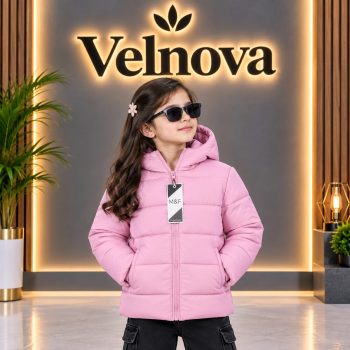 Premium Kids Winter Padded Jacket baby pink