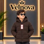 Premium Kids Winter Padded Jacket deep coffee